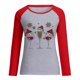 thumbnail image 4 of Puntoco Mujer Primavera Patchwork Navidad Impreso Manga Larga Cuello Redondo Casual Tee tops Puntoco Puntoco-5699, 4 of 6