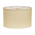 thumbnail image 2 of HomeRoots 470215 16 in. Throwback Oval Linen Lampshade Parchment Beige, 2 of 7