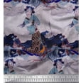 thumbnail image 1 of Soimoi Cotton Duck Fabric Floral & Girl Women Fabric Prints by Yard 42 Inch Wide, 1 of 1
