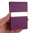 thumbnail image 3 of MasteelfCA Business Card Holder Metal Business Card Pocket Leather Card Case Business Card Case, 3 of 7