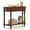 Brown, variant on Gymax Retro Console Table 36''L Wooden Entryway Table w/ Storage Drawer & Open Shelf White