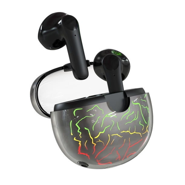 Auricular Bluetooth-Compatible Portátil Recargable Rápido Transmisión Táctil Control Auricular Auriculares Interior Con Caja de Carga Negro Noticed EL022385-01B