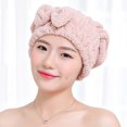 thumbnail image 3 of sweethay Gorro de ducha de pelo de secado rápido para mujer, gorro de secado de pelo absorbente, toallas de poliéster para adultos, gorro de Sombreros caqui, 3 of 4