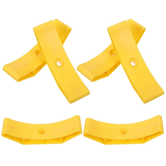 TABLZONE Support de Cloche Haltère Résistant à l'Usure 6 Pcs Plastique Jaune pour Gym à Domicile