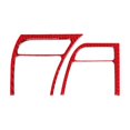 thumbnail image 2 of Real Bright Soft Car Interior Carbon Fiber Sticker Decoration2Pcs Red Carbon Fiber Interior Side Air Vent Outlet Cover For Acura TLAuto Car Protection Interior Accessories, 2 of 8