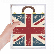 Union Jack Retro Suitcase Britain UK Flag Culture Notebook Loose Diary Refillable Journal Stationery