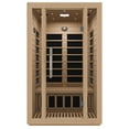 thumbnail image 3 of Maldives 2-Person Indoor Hemlock Wooden Low EMF Carbon FAR Infrared Home Sauna Room with LED Touch Control Panel, 3 of 13