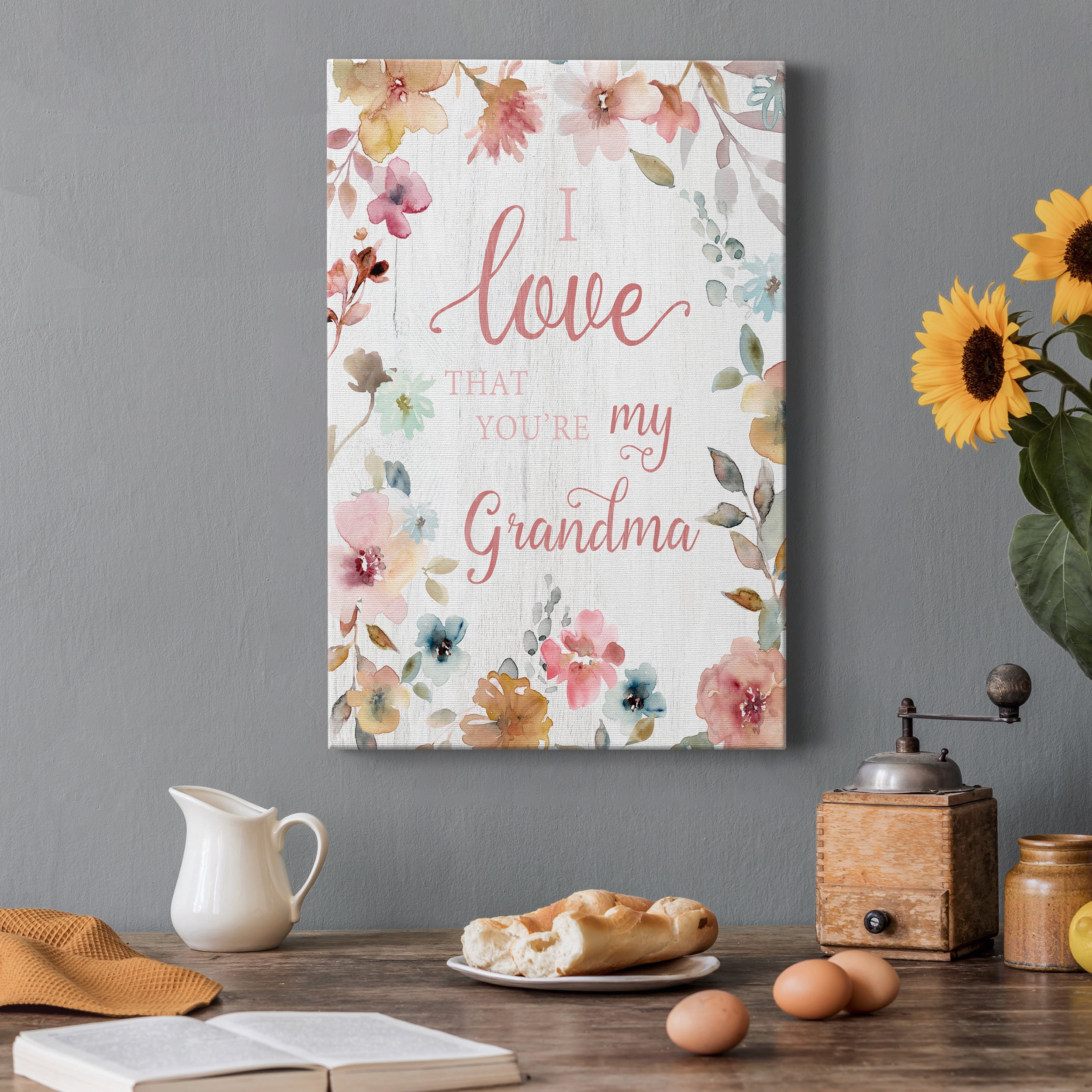 Love Grandma Premium Gallery Wrapped Canvas - Ready to Hang - 24 x 36