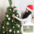 thumbnail image 3 of AYktou 100ct Christmas Tree Ornaments Set,Champagne Shatterproof Electroplated Christmas Balls Decorations,Xmas Decorative Hanging Ornaments with 7 Styles in 3 Sizes, 3 of 8