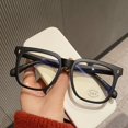 thumbnail image 3 of Montura de gafas de ordenador transparente para hombres y mujeres, gafas redondas Anti luz azul, gafas opacas, lentes ópticas, 3 of 4