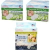 NuAngel All-Natural Washable Cotton & Biodegradable Disposable Cotton Nursing Pad Set, White