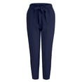 thumbnail image 4 of JFGHDG Linen Sets for Women Resort Beach Vacation Outfits Linen Pant Set 2026 Resort Wear Linen Lounge Sets for Women Linen Loungewear with Pocket Casual Lounge Sets Short Sleeve Shirts Blue 2XL, 4 of 8