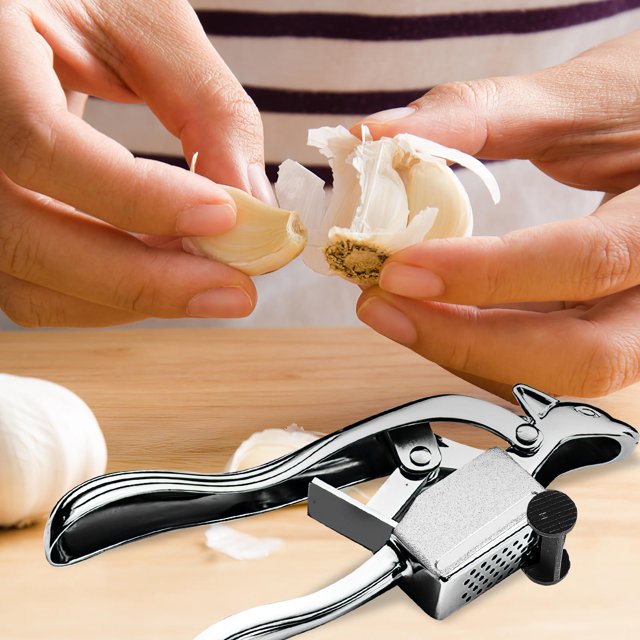 unbranded Prensa De Ajo Manual De Acero Inoxidable Para Cocina Con Mango Y Fácil Limpieza