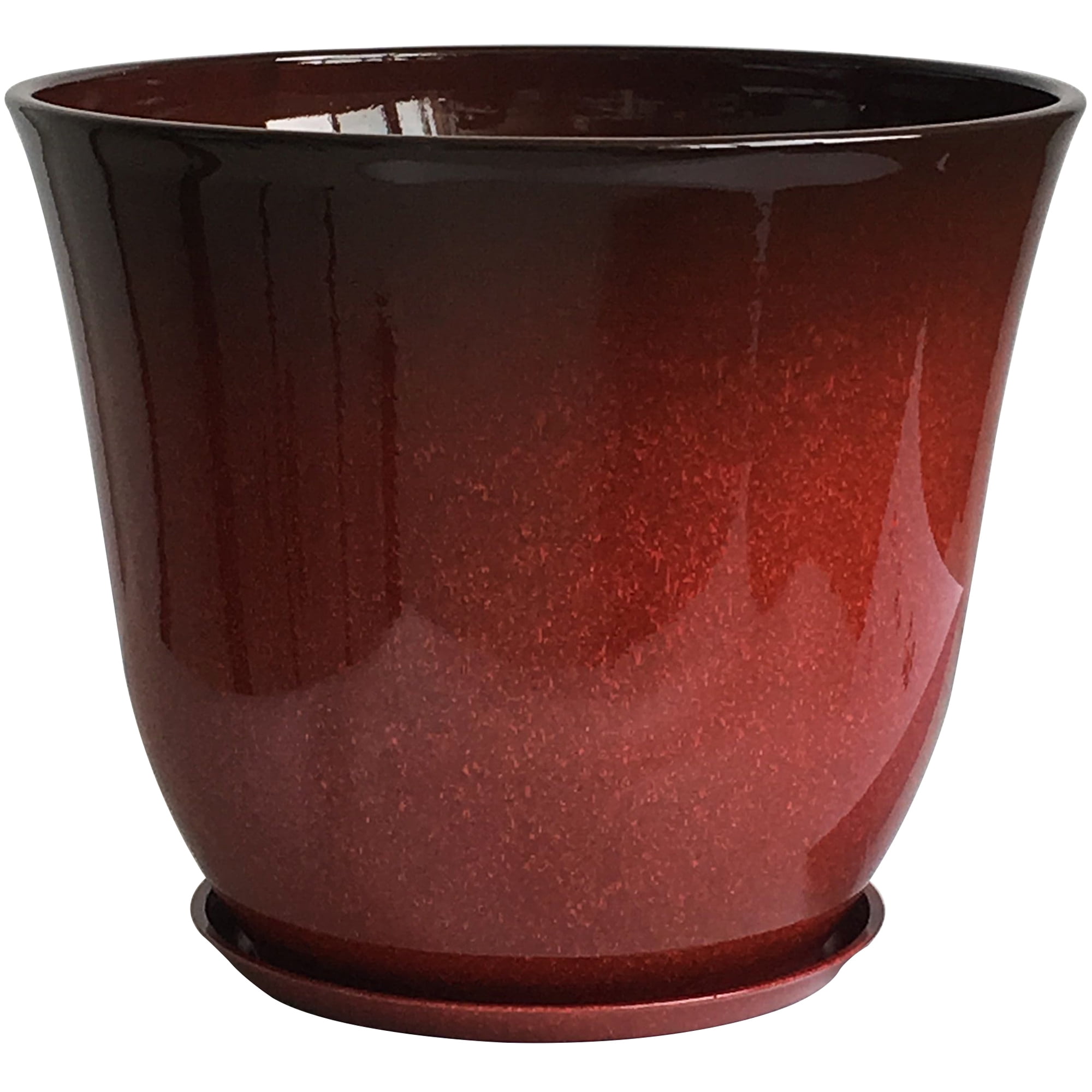 Better Homes & Gardens Arnette 22 in Red Plastic Planter
