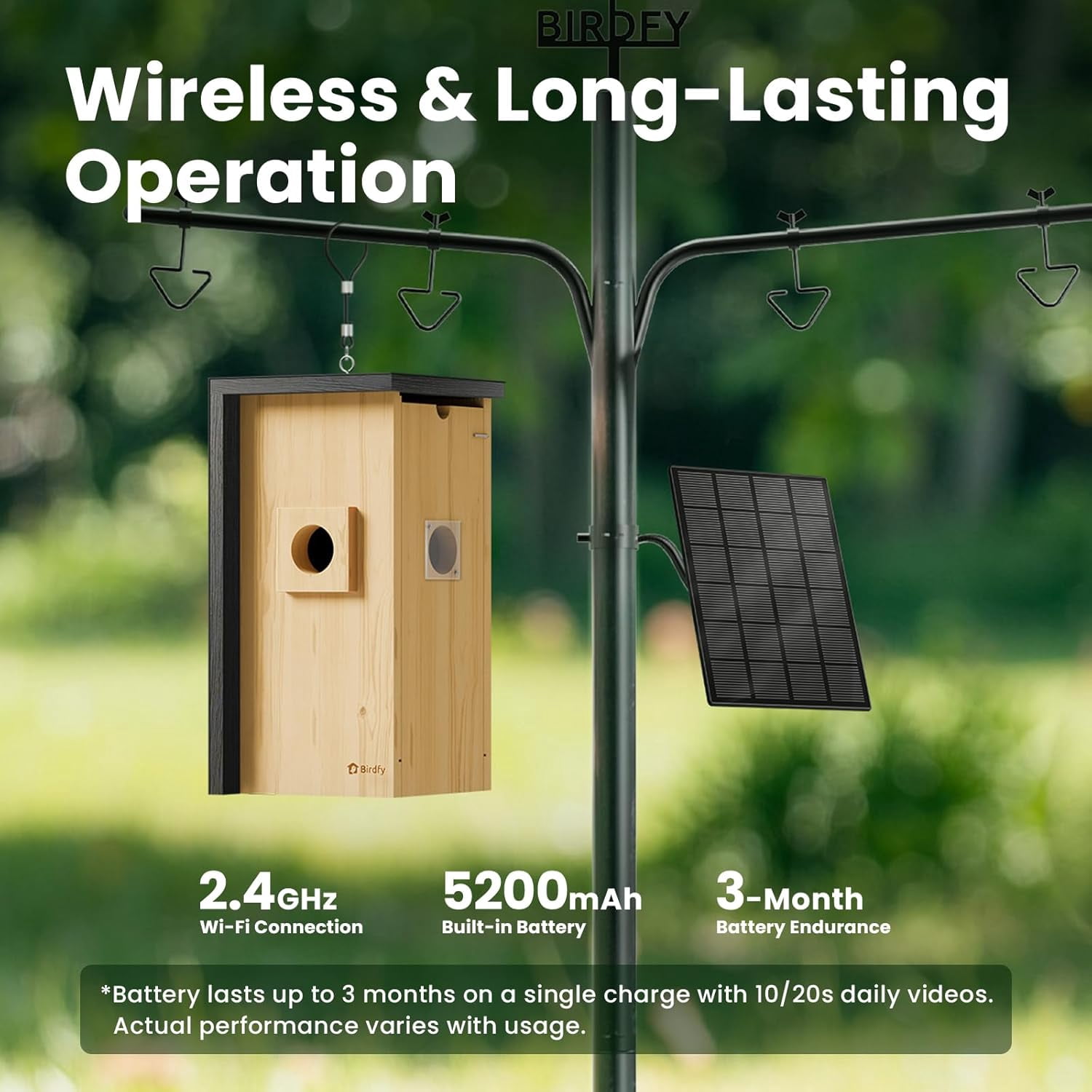 Birdfy Smart Bird Houses With 1080P HD Bird Feeder Camera, Perfect Viewing Bird Nesting and Hatching, solar powered