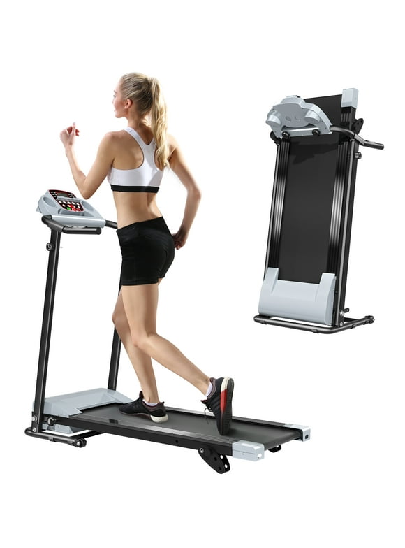 Jaxpety 2.0 HP Portable Folding Electric Treadmill 3 Incline Running Machine with LCD Display, Ipad and Drink Holder