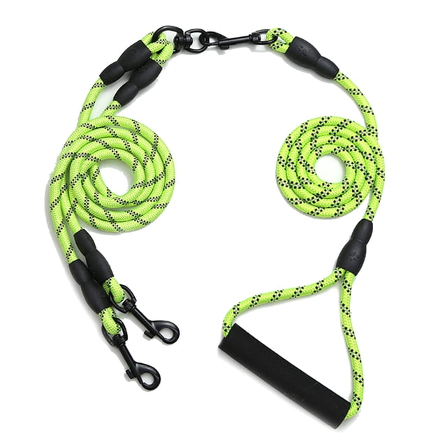 Labymos Dog Leash Reflective Dog Leash Dog Training Leash for 2 Dogs with Comfortable Padded