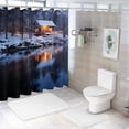 thumbnail image 7 of Fenyluxe Winter Cabin Printed Shower Curtain Decor Polyester Bathroom Decoration with Hooks 60x72, 7 of 7