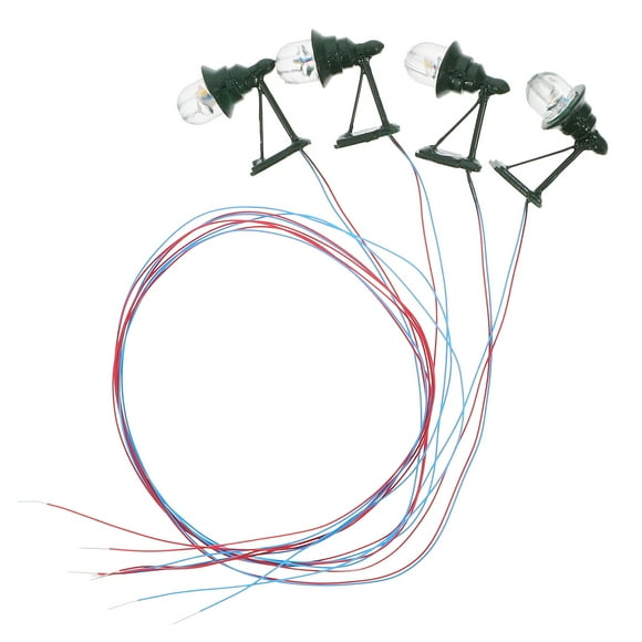 MIANGASTORE 4PCS Miniature Lamp Decorations Sand Table Lamp Decors Micro-landscape Decorations
