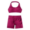thumbnail image 5 of Afdoent Women 2 Piece Workout Sets Women's Non Padded Racerback Yoga Set High Waisted Seamless Workout Outfit Breathable Fitness Activewear Fashion Clothes, 5 of 5