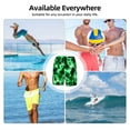 thumbnail image 6 of Honeii Green Tie Dye Print Men's Swim Shorts,Mens Swim Trunks,Breathable Mesh Beach Shorts for Swimming,Surfing, and Beach Activities-XX-Large, 6 of 6