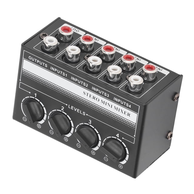 CX400 Mini Mezclador Estéreo Pasivo, Mini Mezclador De Sonido Portátil Antiinterferencias Portátil Para Unidad De Cinta Para Computadora