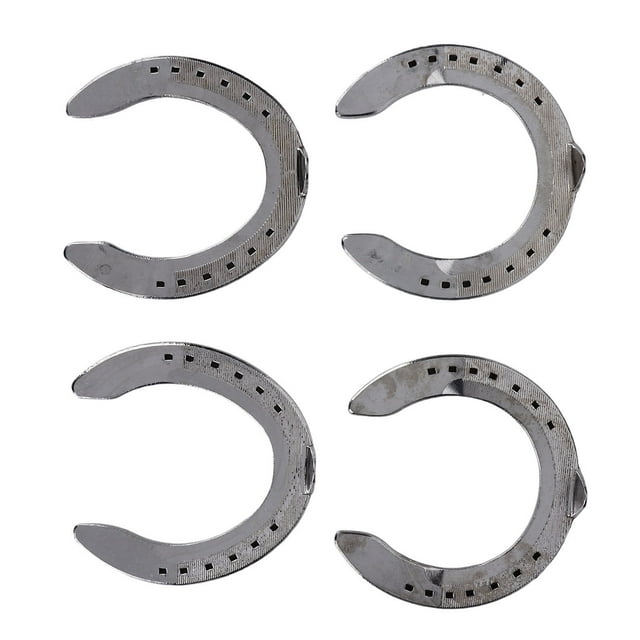 Juego de Herraduras 4 Piezas de Herraduras de aleación de Aluminio Peso Ligero Confiable Práctico Accesorio para Montar a Caballo Juego de Herraduras de Acero para Granja ANGGREK Otros