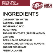 Dr Pepper Zero Sugar Soda Pop, 16.9 fl oz, 6 Pack Bottles
