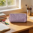 thumbnail image 7 of Lksixu Simple Pencil Pouch, Large Capacity Solid Color Pencil Case with Color-Blocking Zipper, Aesthetic Stationery Organizer, Lightweight & Spacious Pencil Bag, Portable Travel Makeup Bag, 7 of 7