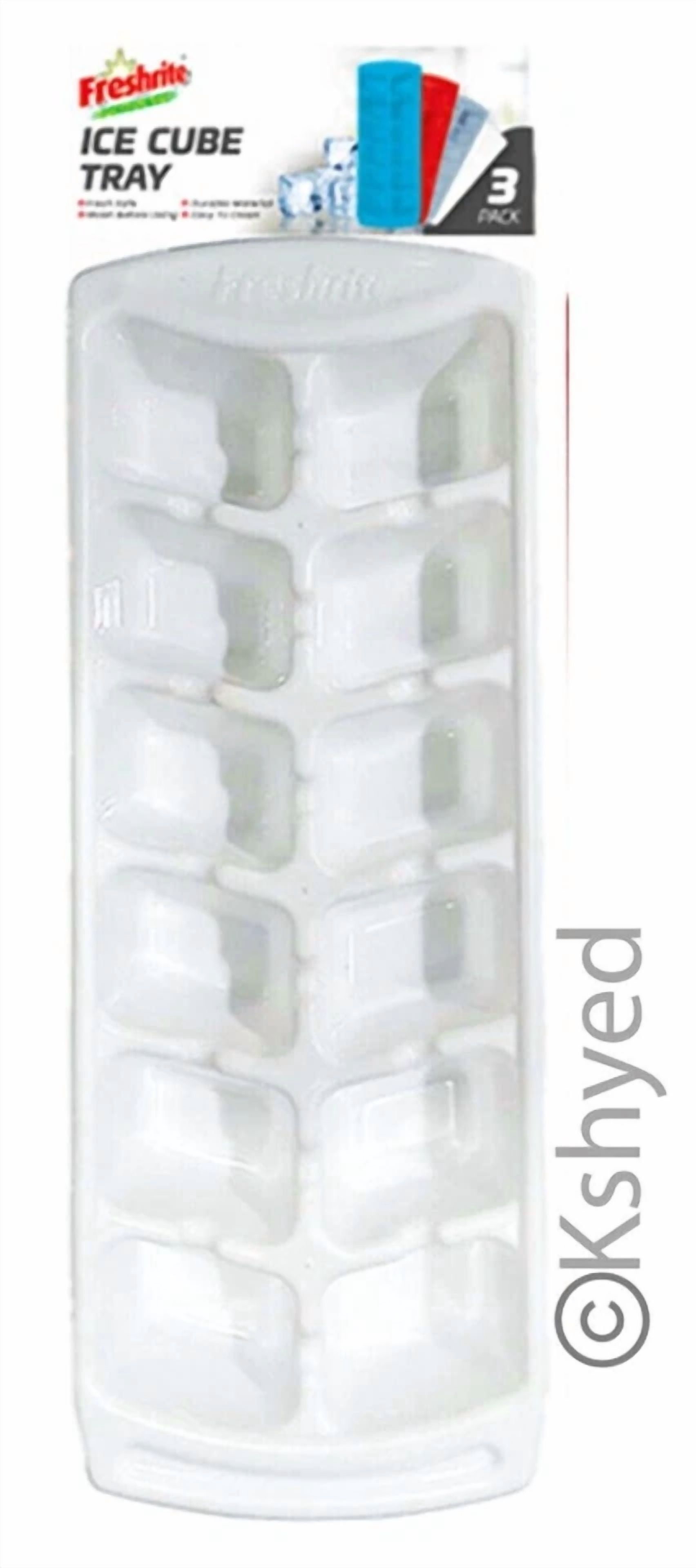 3 Pcs Set Ice Cube Trays Home Smart Freezer & Dishwasher Safe, 12 Ice Cube Molds