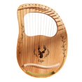 thumbnail image 2 of 16-String Legno Lira Arpa, In Legno di Strumento a Corda con Borsa per il trasporto, Messa a Punto 16 Corde Madera Hugo arpa lira 16 cuerdas, 2 of 10