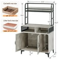 thumbnail image 6 of Danolaps Cat Litter Box Enclosure with Shelf Storage,Large Wood Cat Litter Box Furniture Hidden with Storage,Indoor Cat House Furniture, 6 of 9