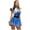 Blue, variant on vastwit Women's Space Cadet Outfits Fly Sleeve Leotard Sequins Tulle Skirt Bodysuit Blue S