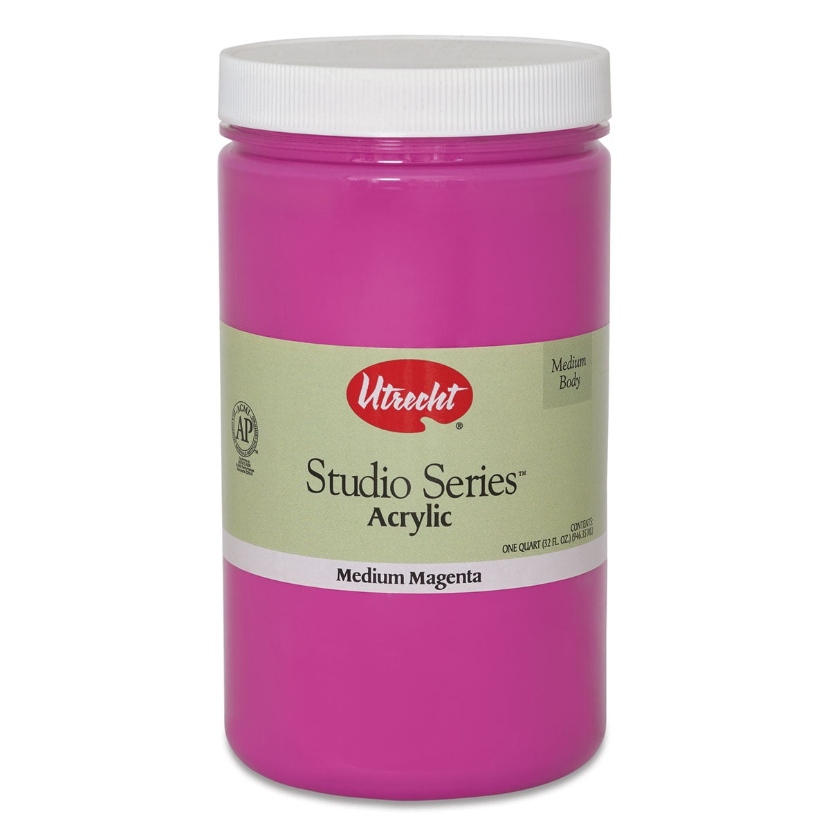 Utrecht Studio Series Acrylic Paint - Medium Magenta, Quart