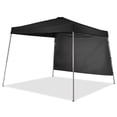 thumbnail image 4 of Ainfox 8 x 8 ft Pop up Canopy Tent with One Sidewall,Instant Slant Outdoor Gazebo for Beach, Sun Shade,Outdoor Activies,Black, 4 of 8