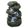thumbnail image 3 of Hi Line Gift Ltd Weatherproof Multi-Level Rock Fountain with LED Lights, Fiberglass and Resin, Gray, 3 of 3