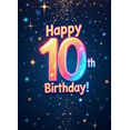 thumbnail image 3 of Colorful Pixel Style 10th Birthday Banner with Star Elements Happy Birthday Backdrop Party Supplies Photography Props Decorations Birthday Party Decors, 3 of 3