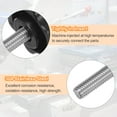 thumbnail image 4 of Uxcell 8 Pieces Star Knobs M6 x 30mm 304 Stainless Steel Threaded Stud 32mm 6-Star Head Clamping Thumb Screw Black, 4 of 7