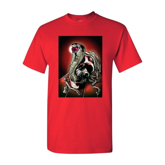 Wrapped Skull Snake Cobra Tanya Ramsey Artworks Art DT Adult T-Shirt Tee