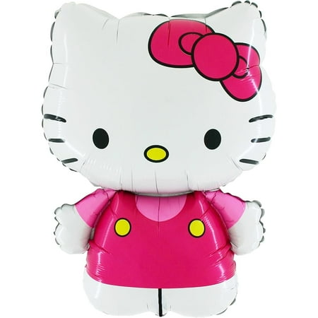 ® 30" Hello Kitty Dressed In Pink Foil Balloon