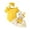 Glisme148-Yellow, variant on Glisme Baby Girls Clothing Set Bear & Heart Print Short Sleeve Top & Overalls Set With Hairband Adorable 3 Piece Outfit Size 9-12 Months Red Outfits Set For Girl