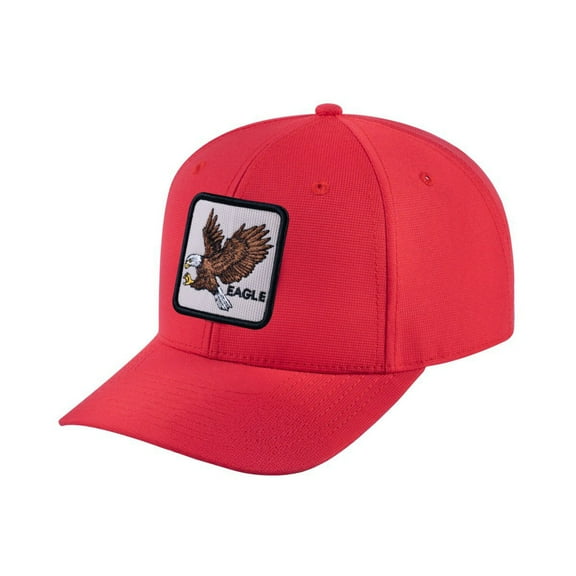 Unisex V2 Embroidered The Eagle, 6-Panel Baseball Cap, Red/Red, Adjustable Fit