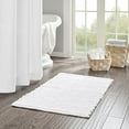 thumbnail image 3 of Madison Park Lasso Yarn Dyed Cotton Chenille Chain Stitch Rug White 17x24, 3 of 4