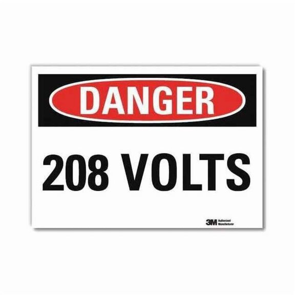 Lyle Danger Sign,Self-Adhesv Mount,7inWx5inH, U3-1071-RD_7X5 U3-1071-RD_7X5