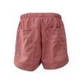 thumbnail image 4 of Wrcnote Women Mini Trousers Solid Color Short Pants High Waist Shorts Sport Baggy Bottoms Wide Leg Pink M, 4 of 6