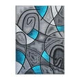 thumbnail image 2 of Masada Rugs Modern Contemporary Area Rug, Turquoise Grey Black (6 Feet X 9 Feet), 2 of 6