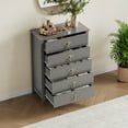 thumbnail image 2 of Pinypikaka Dresser for Bedroom with 5 Drawers, 31.5" Wide Modern Chest of Drawers with Metal Handle, Dresser TV Stand, Wood Drawer Organizer for Bedroom, Living Room, Hallway, 2 of 8