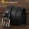 thumbnail image 5 of WHIPPY Men's Genuine Leather Belt for Jeans Double Prong Leather Work Belts for Men Gift, 5 of 6