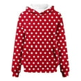 thumbnail image 2 of Chbgutlmr Sweatshirt for Women Long Sleeve Polka Dots Loose Comfy Drop Shoulder Hoodies Pullover Tops, 2 of 4