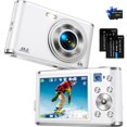 thumbnail image 1 of Cámara digital YOODEE FHD 4K, 48 MP, vlogging, zoom 16X, 32 GB, blanca, 1 of 9